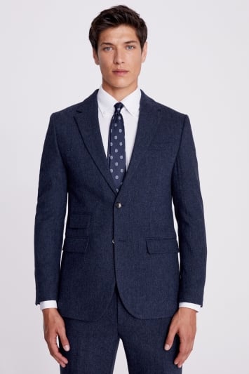 Slim Fit Blue Donegal Suit Jacket