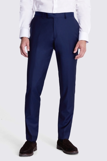 Italian Tailored Fit Navy Twill Trousers