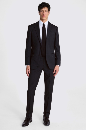 Tailored Fit Charcoal Stretch Suit Jacket