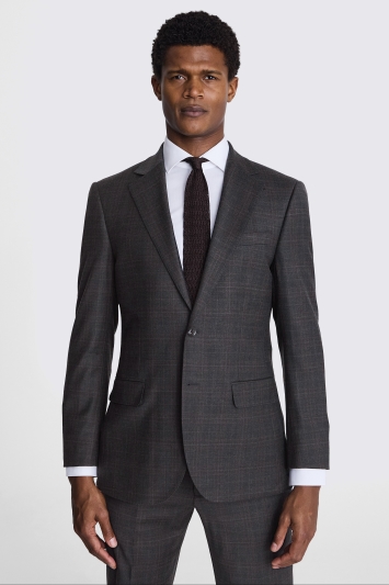 Tailored Fit Grey Check Performance Suit Jacket