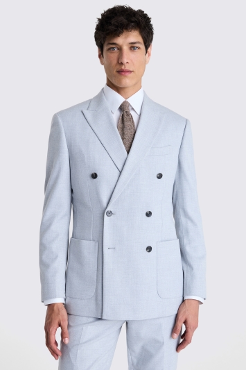 Tailored Fit Light Grey Flannel Suit Jacket