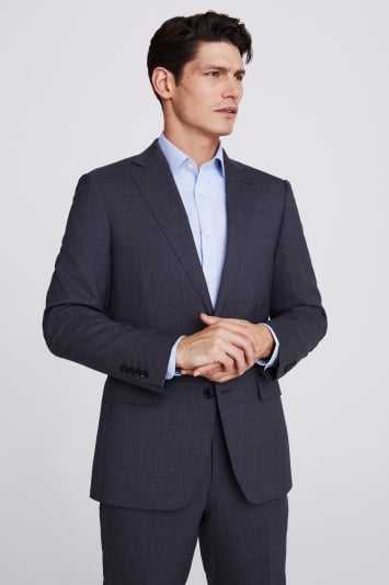 Italian Tailored Fit Grey Suit Jacket