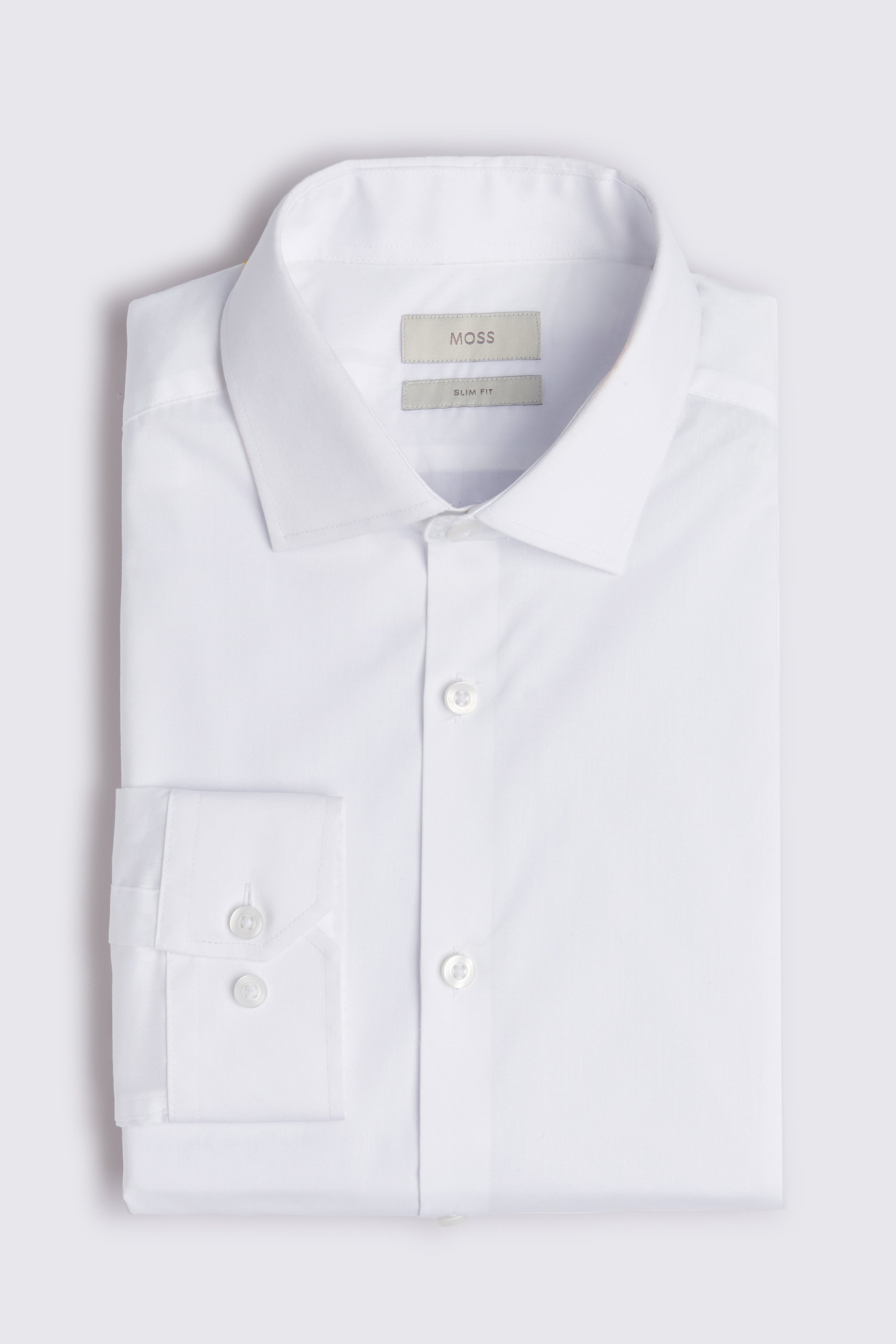 Slim Fit White Stretch Shirt Buy Online At Moss