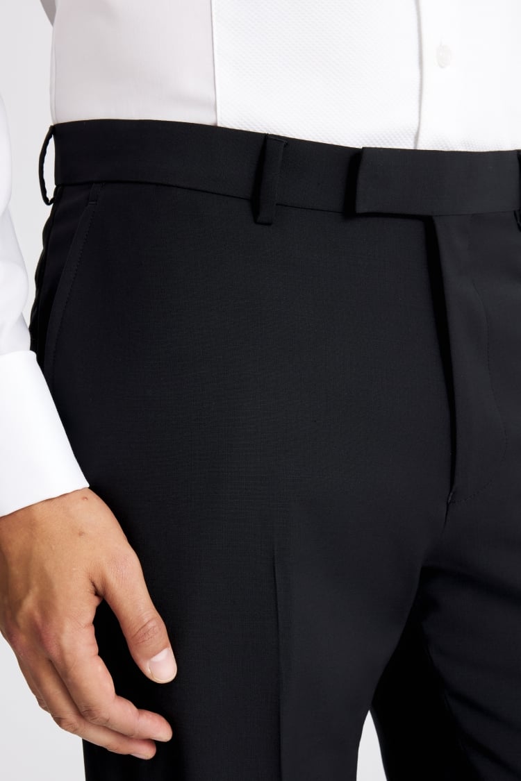 Regular Fit Performance Black Dress Pants