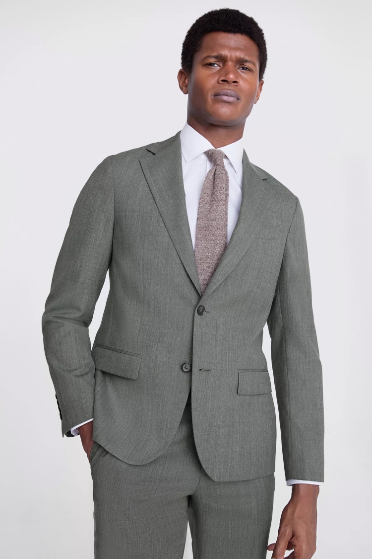 Italian Tailored Fit Sage Half Lined Jacket | Buy Online at Moss