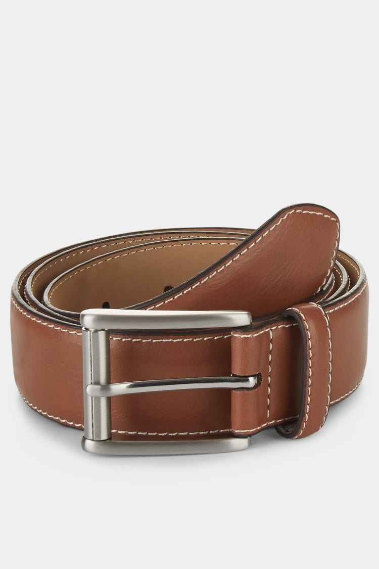 Tan Tonal Stitch Belt