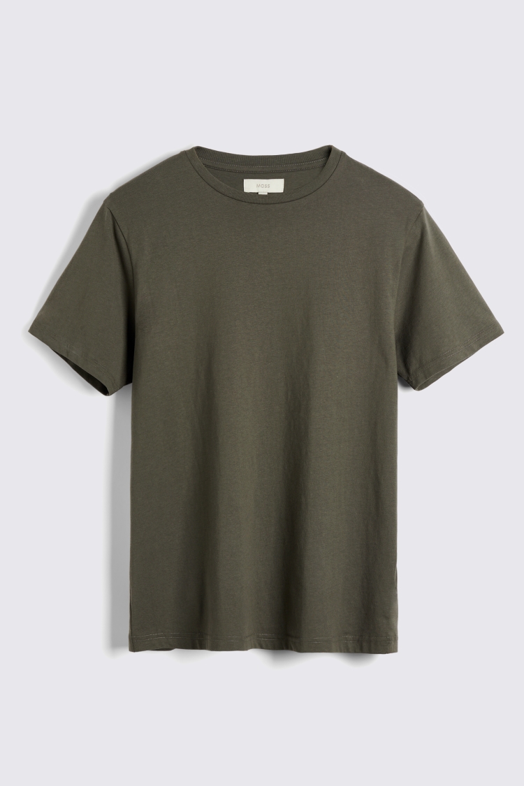 Khaki Crew-Neck T-Shirt