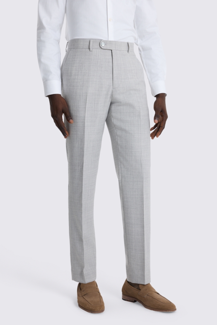 Slim Fit Light Grey Marl Suit