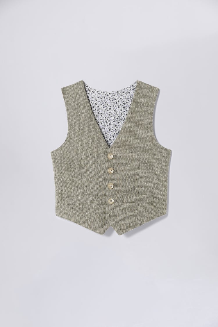 Boys Sage Herringbone Tweed Jacket | Buy Online at Moss