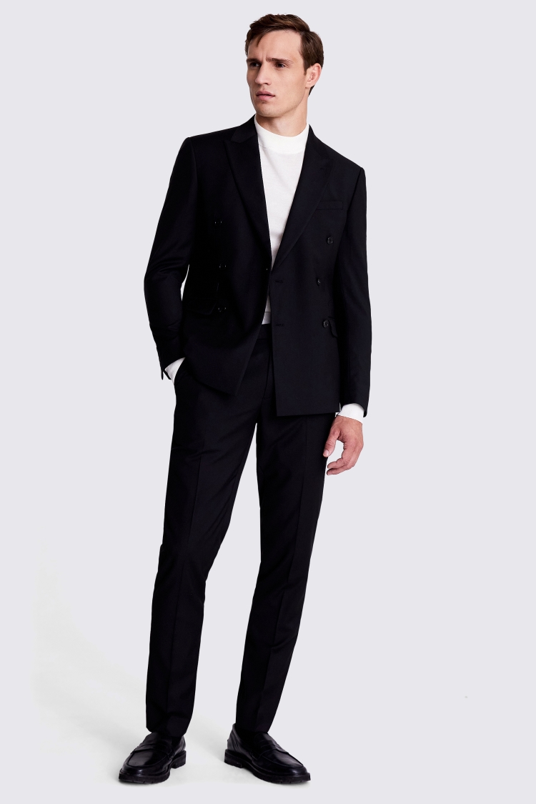 Slim Fit Black Stretch Suit