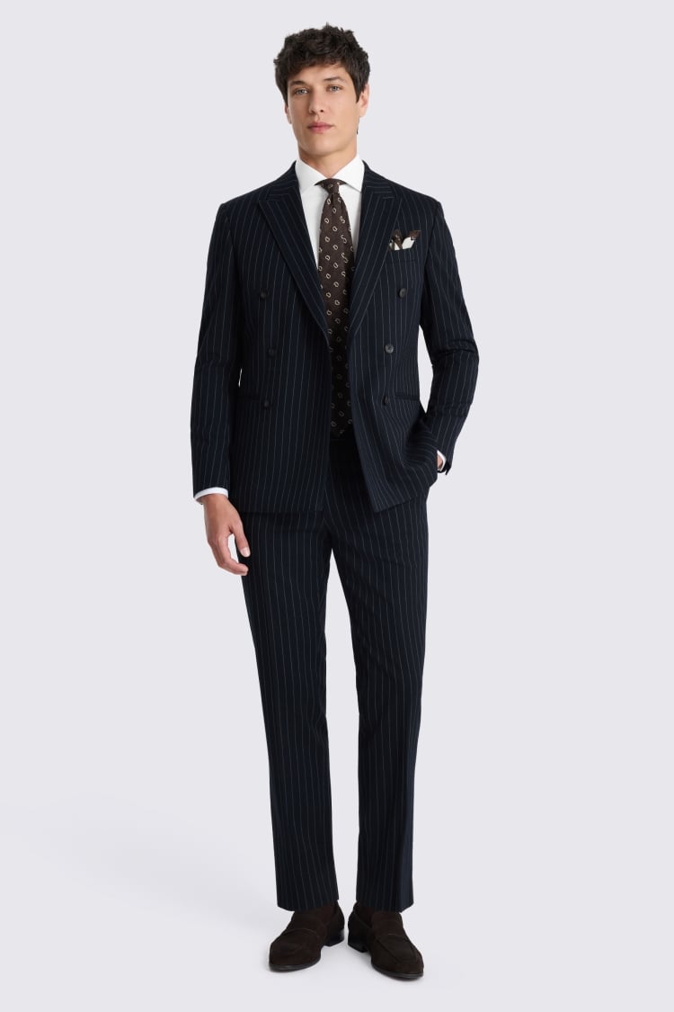 Slim Fit Navy Stripe Suit