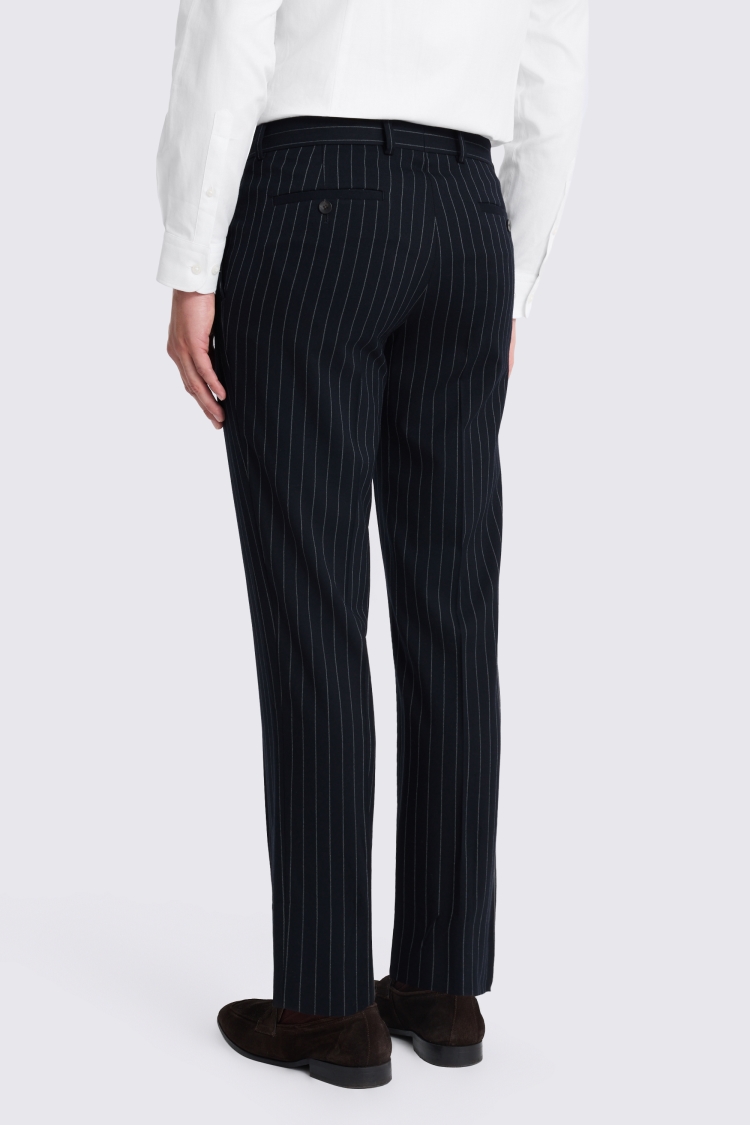 Slim Fit Navy Stripe Pants