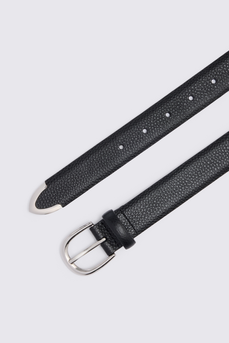 Black Western Leather Belt
