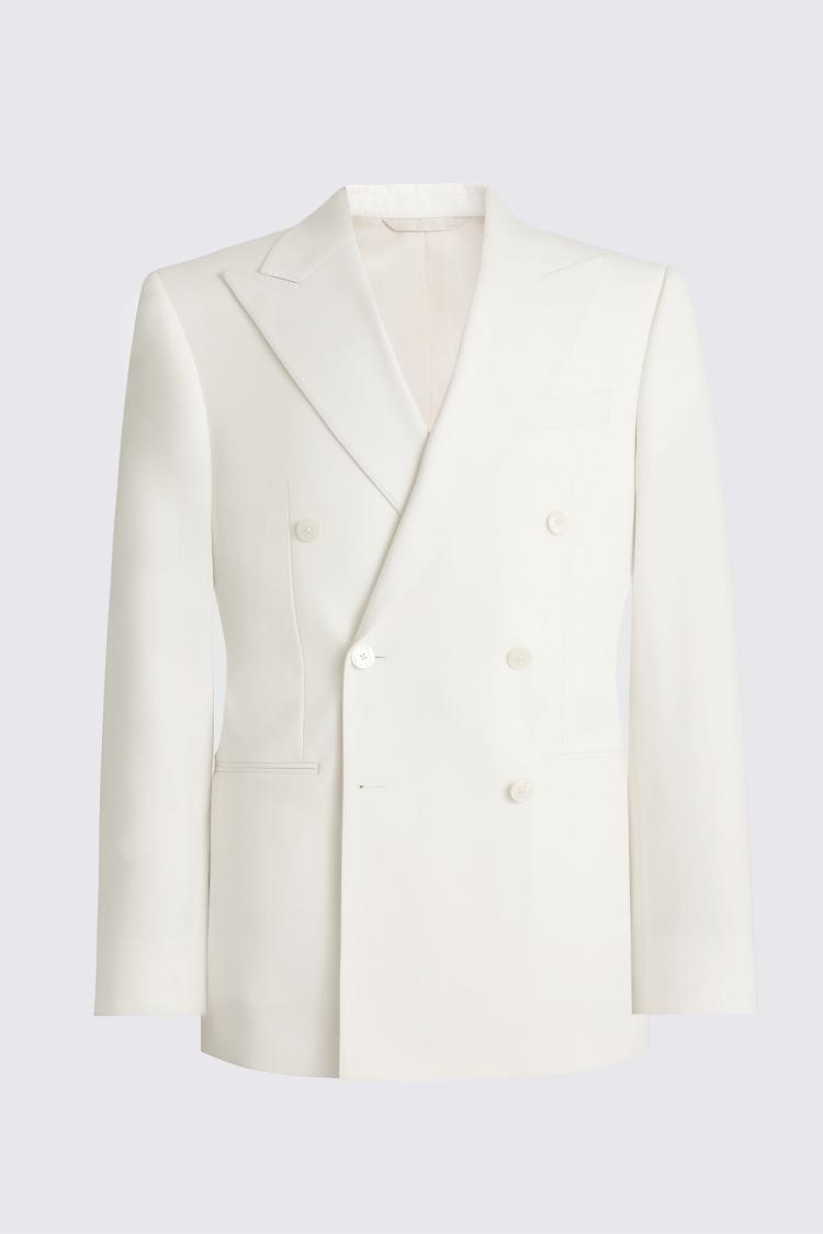 Tailored Fit Off White Suit