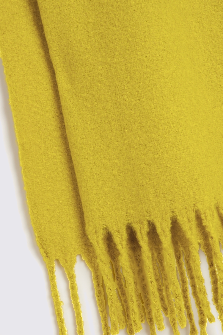 Acid Green Brushed Oversized Scarf