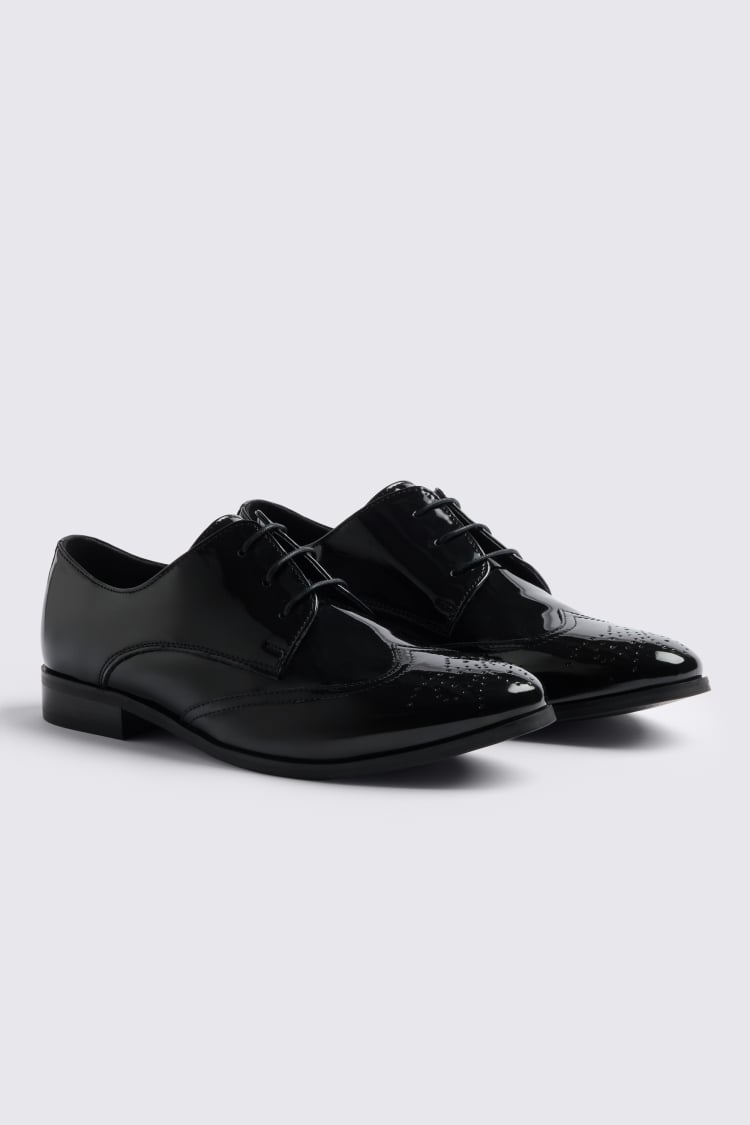 Kensington Black Patent Dress Brogue