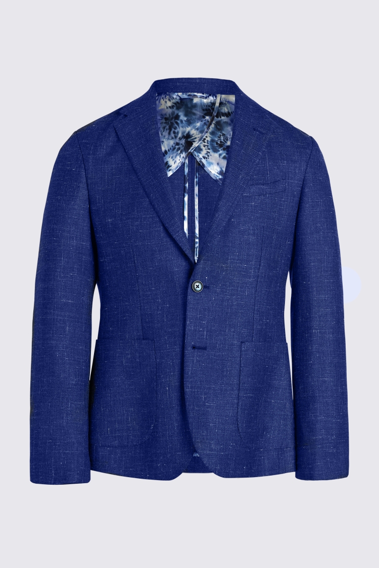 Slim Fit Navy Slub Suit