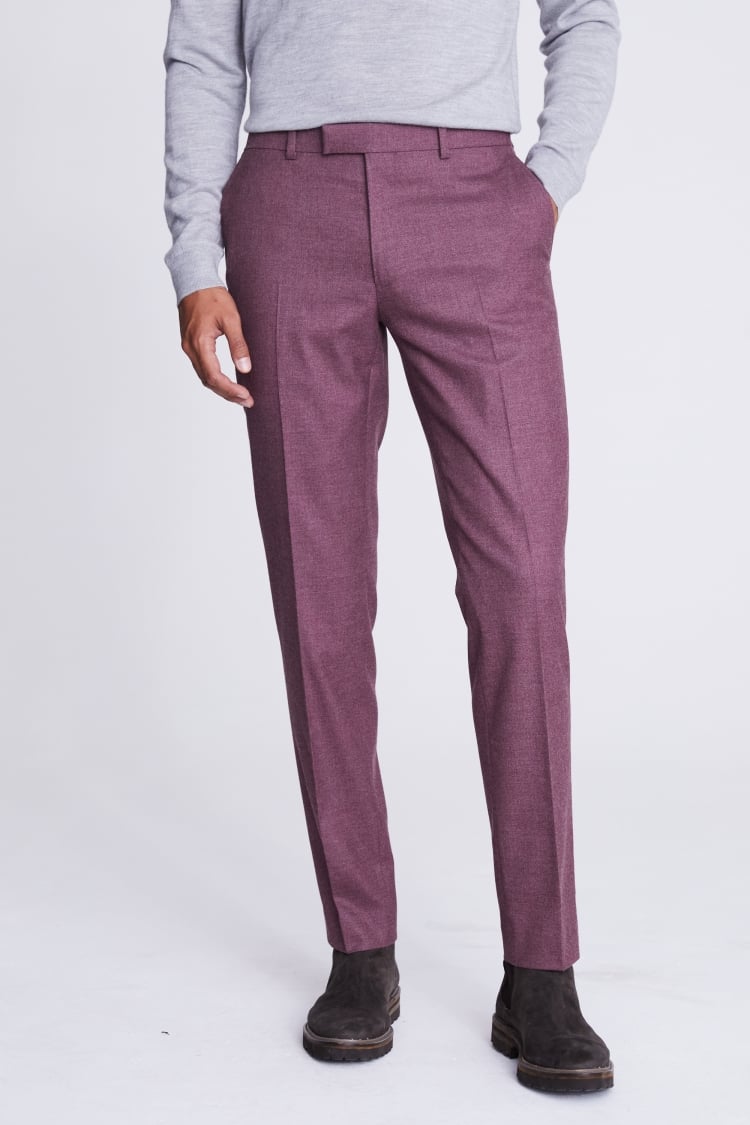 Slim Fit Mulberry Flannel Suit