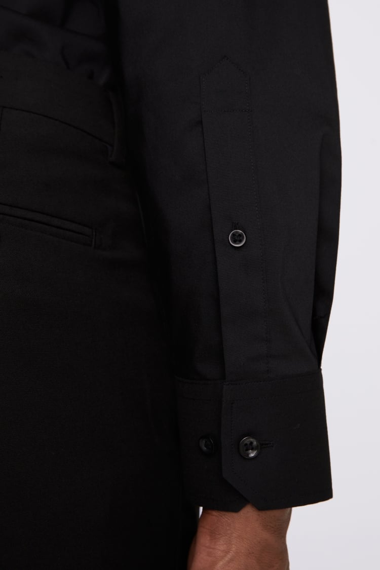 Regular Fit Black Stretch Shirt | Buy Online at Moss