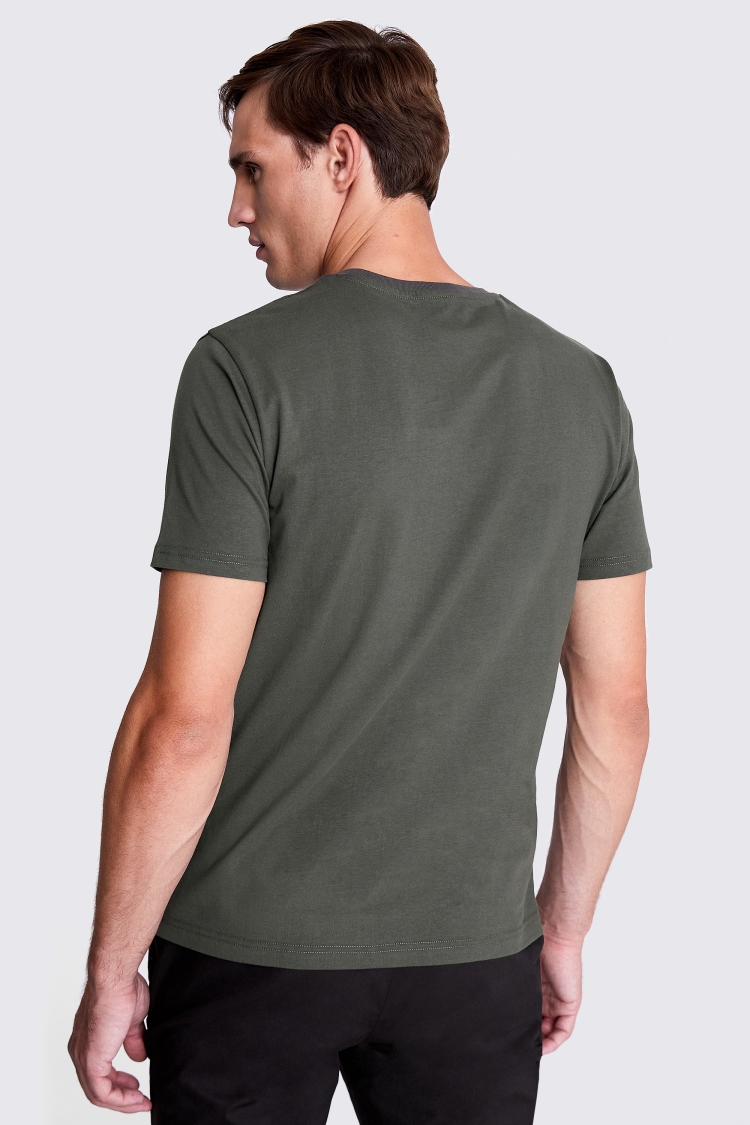 Khaki Crew-Neck T-Shirt