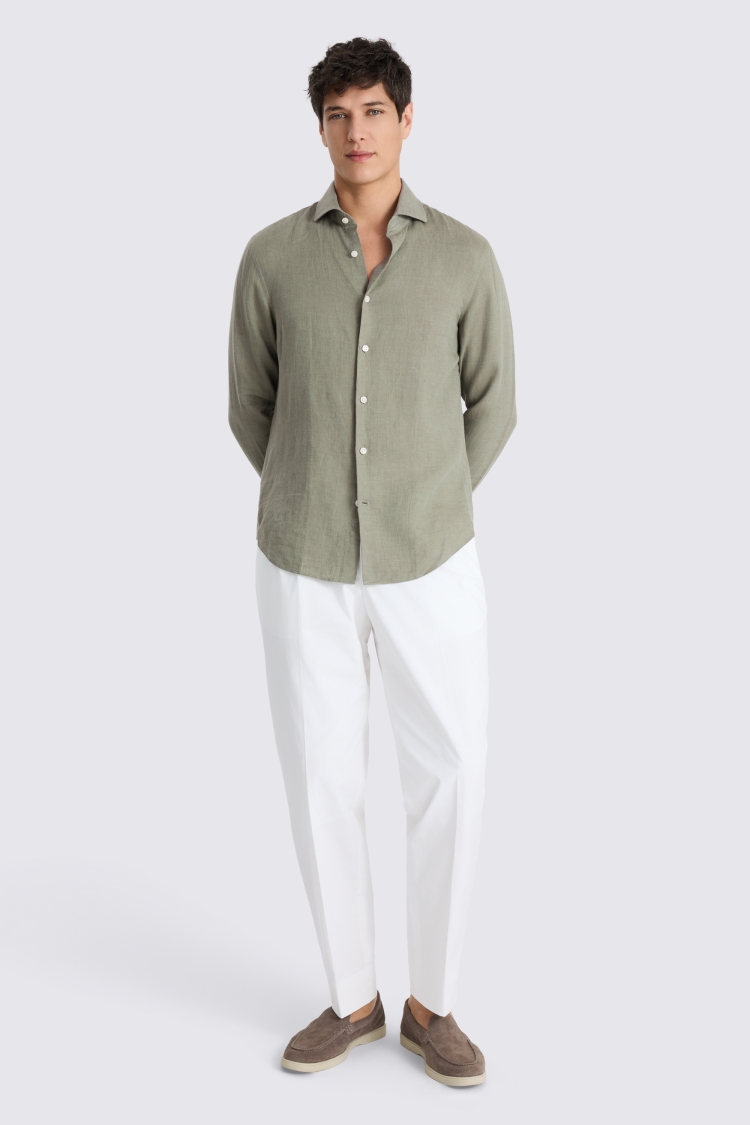 Green Linen Shirt