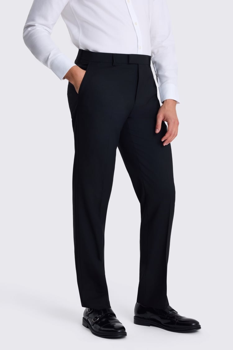 Tailored Fit Black Stretch Suit