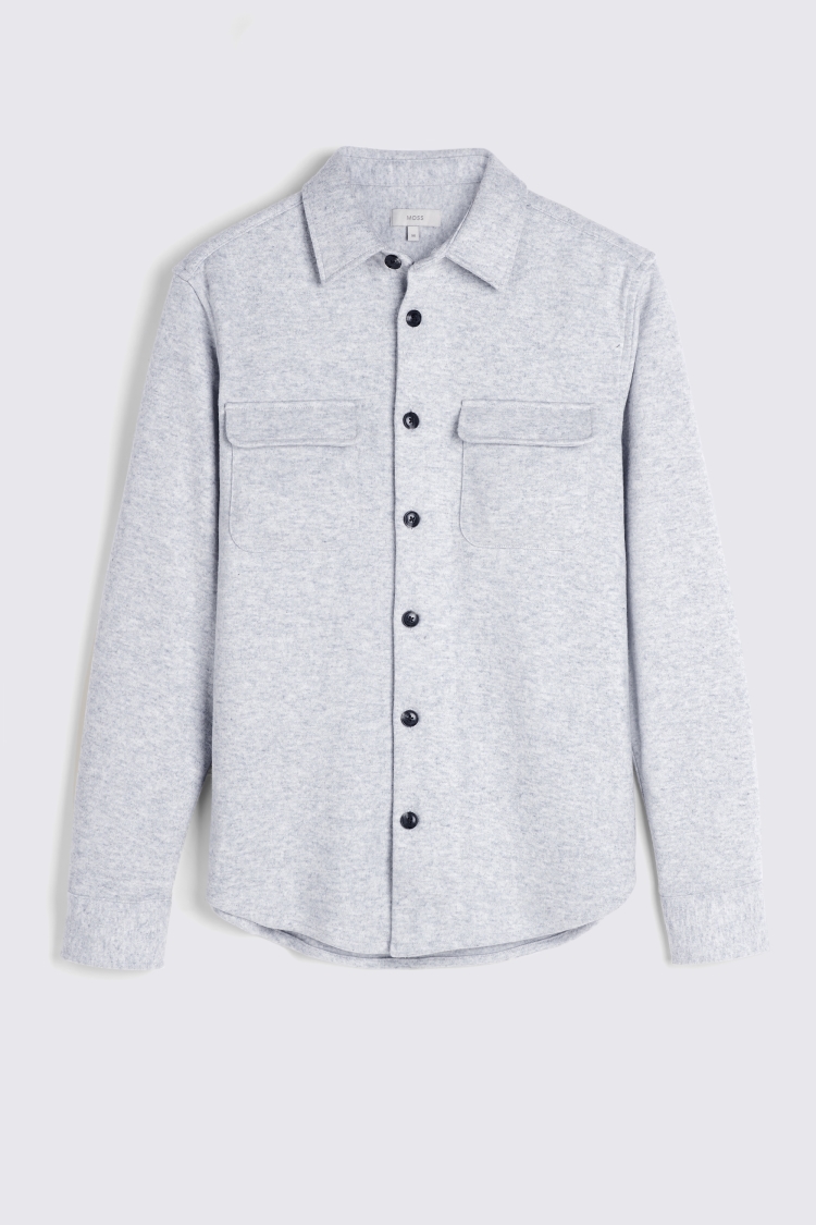Light Grey Knitted Overshirt