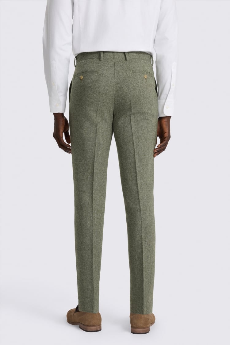 Tailored Fit Sage Herringbone Pants
