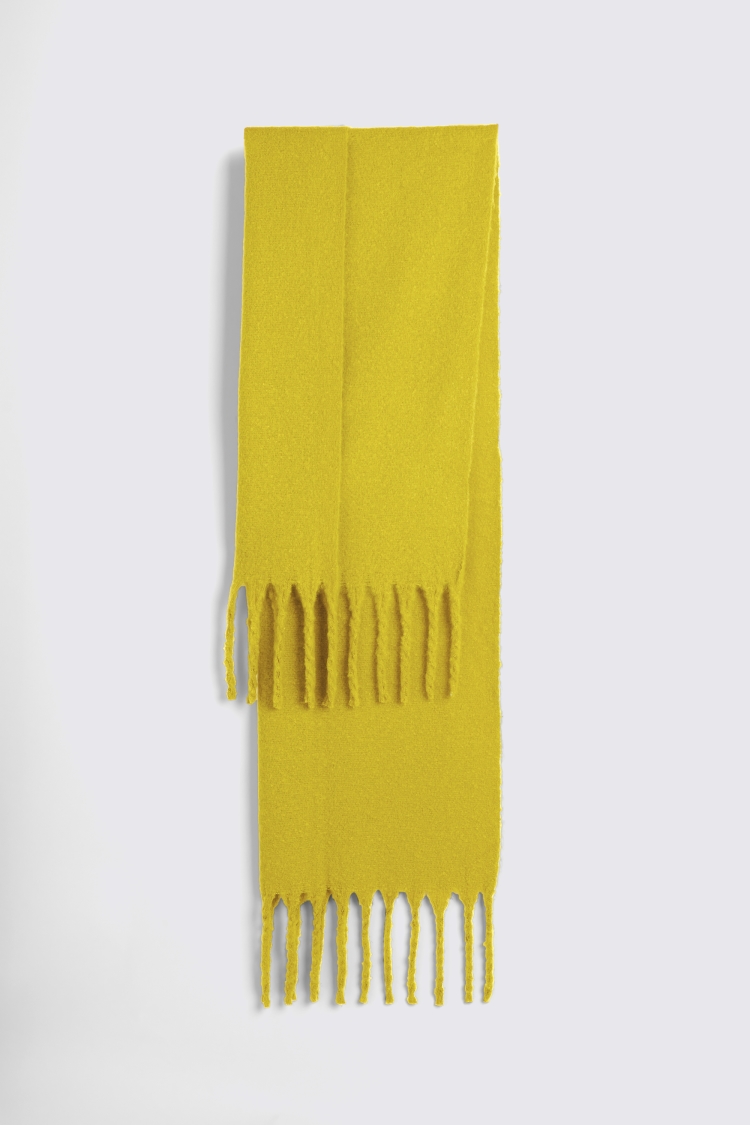 Acid Green Brushed Oversized Scarf