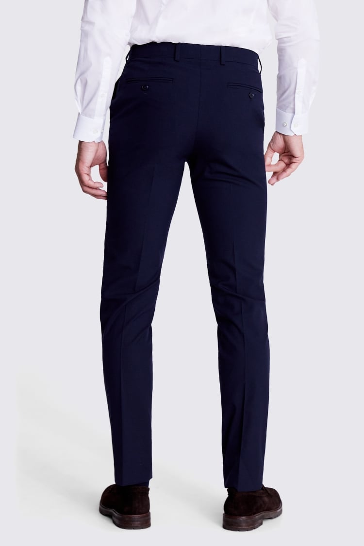 Tailored Fit Navy Trousers 