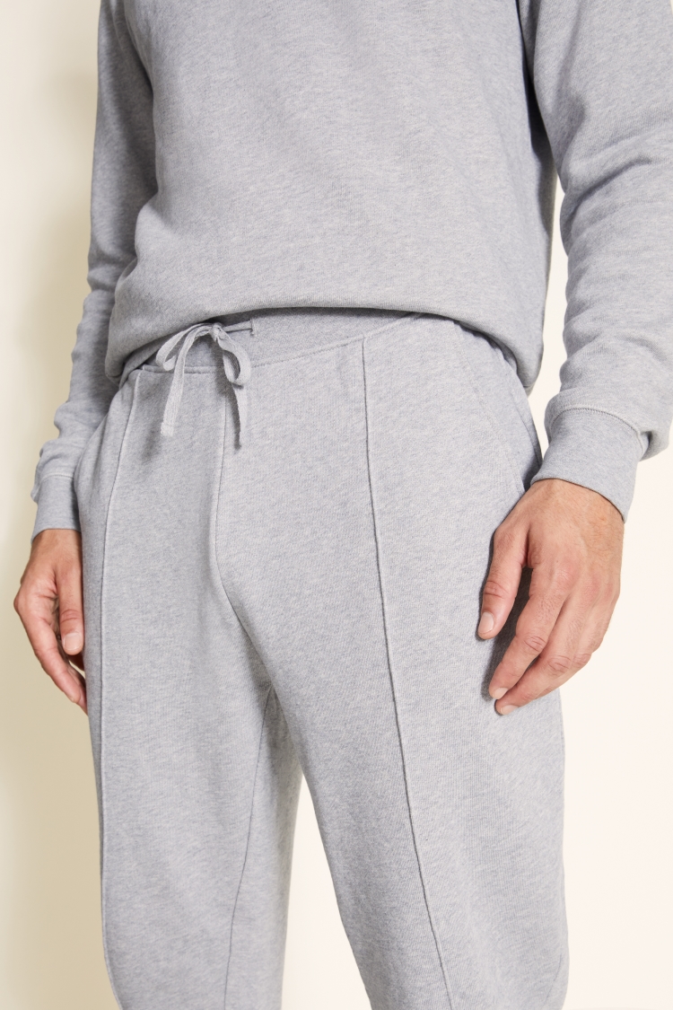 Grey Cotton Loopback Sweatpants | Buy Online at Moss