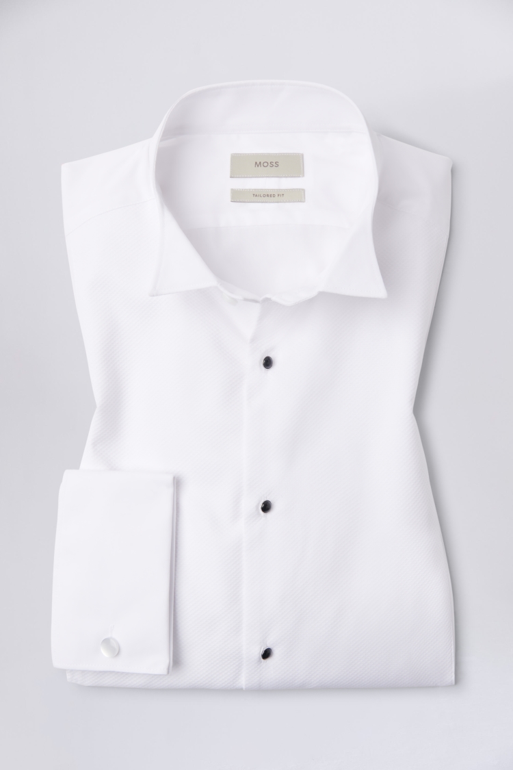 Regular Fit White Wing Collar Marcella Dress Shirt