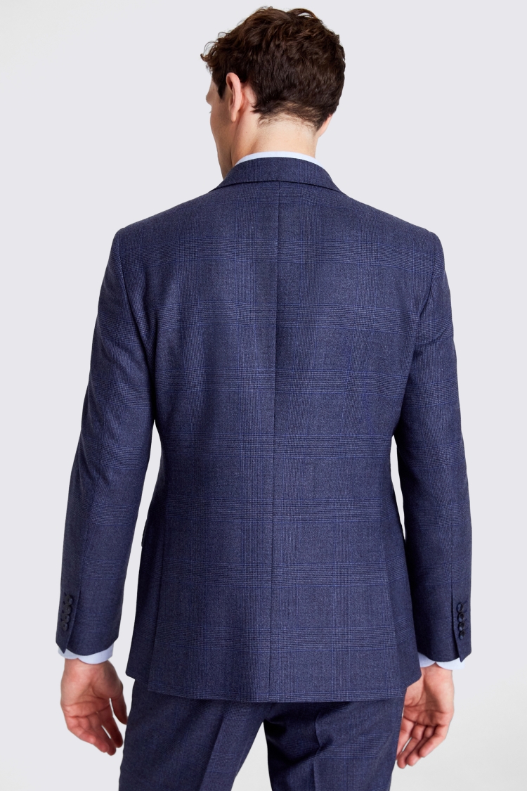 Tailored Fit Blue Check Performance Jacket