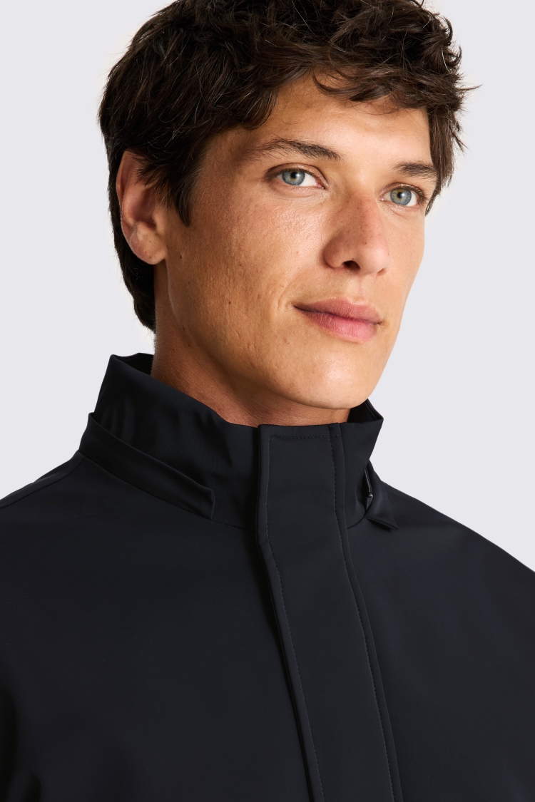 Navy Removable Hood Jacket