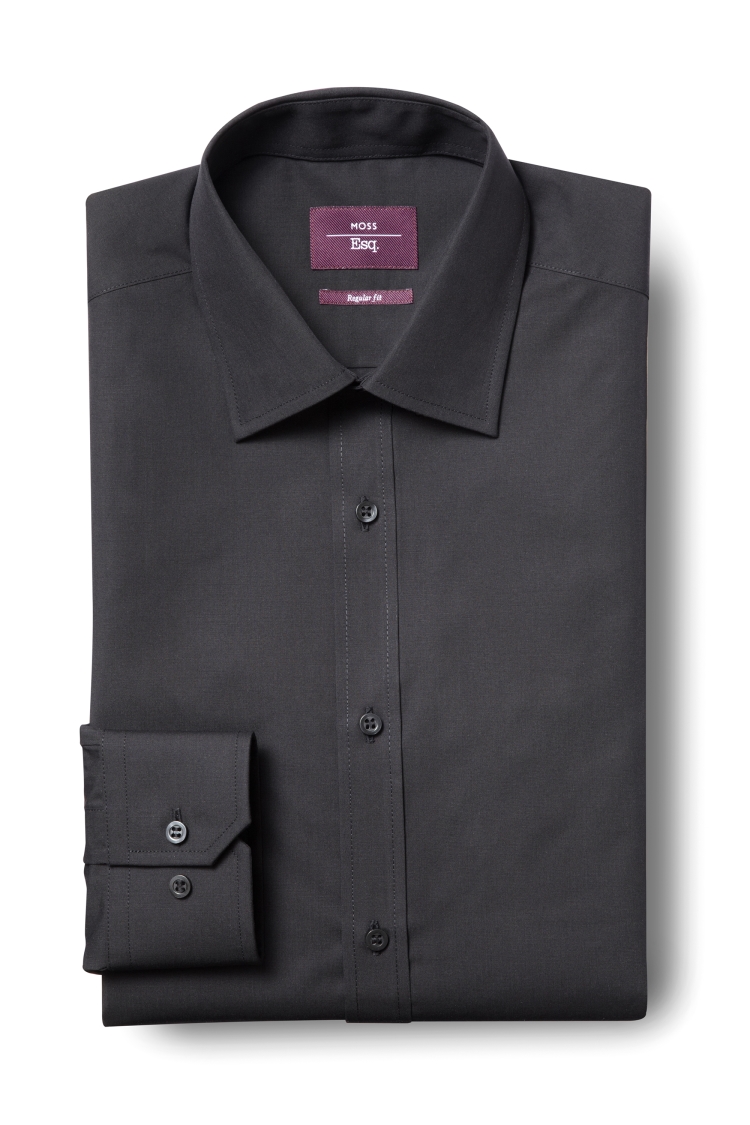 Regular Fit Black Non Iron Shirt