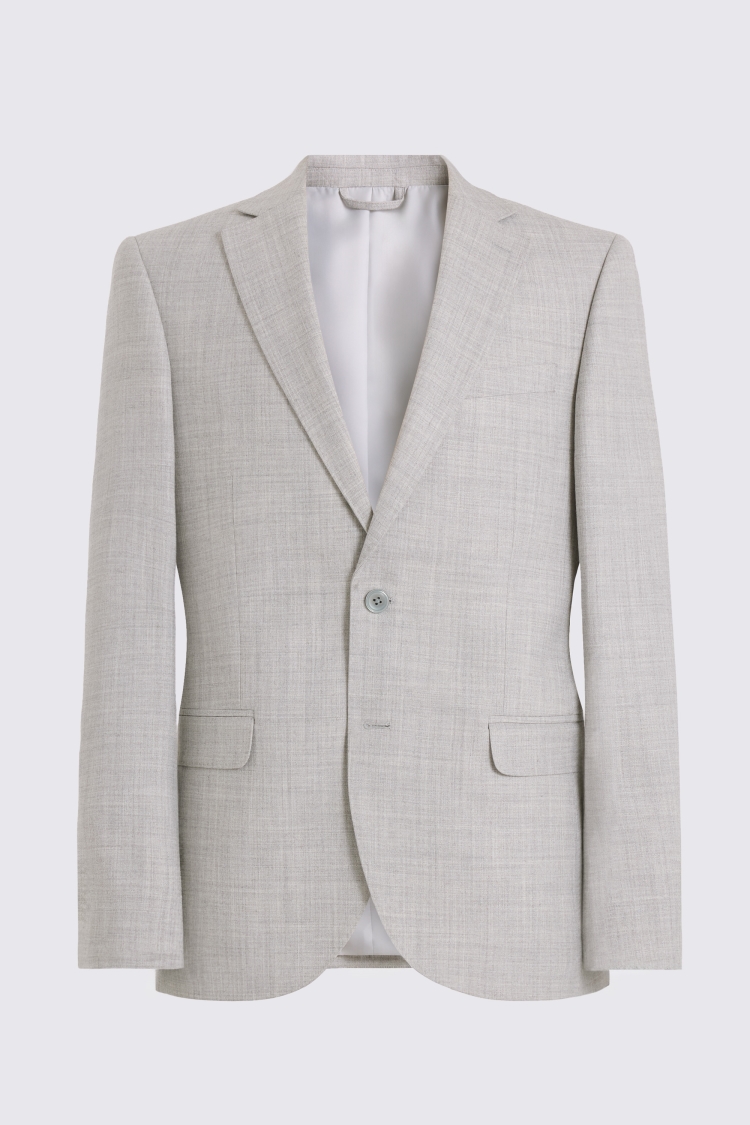Slim Fit Light Grey Marl Suit