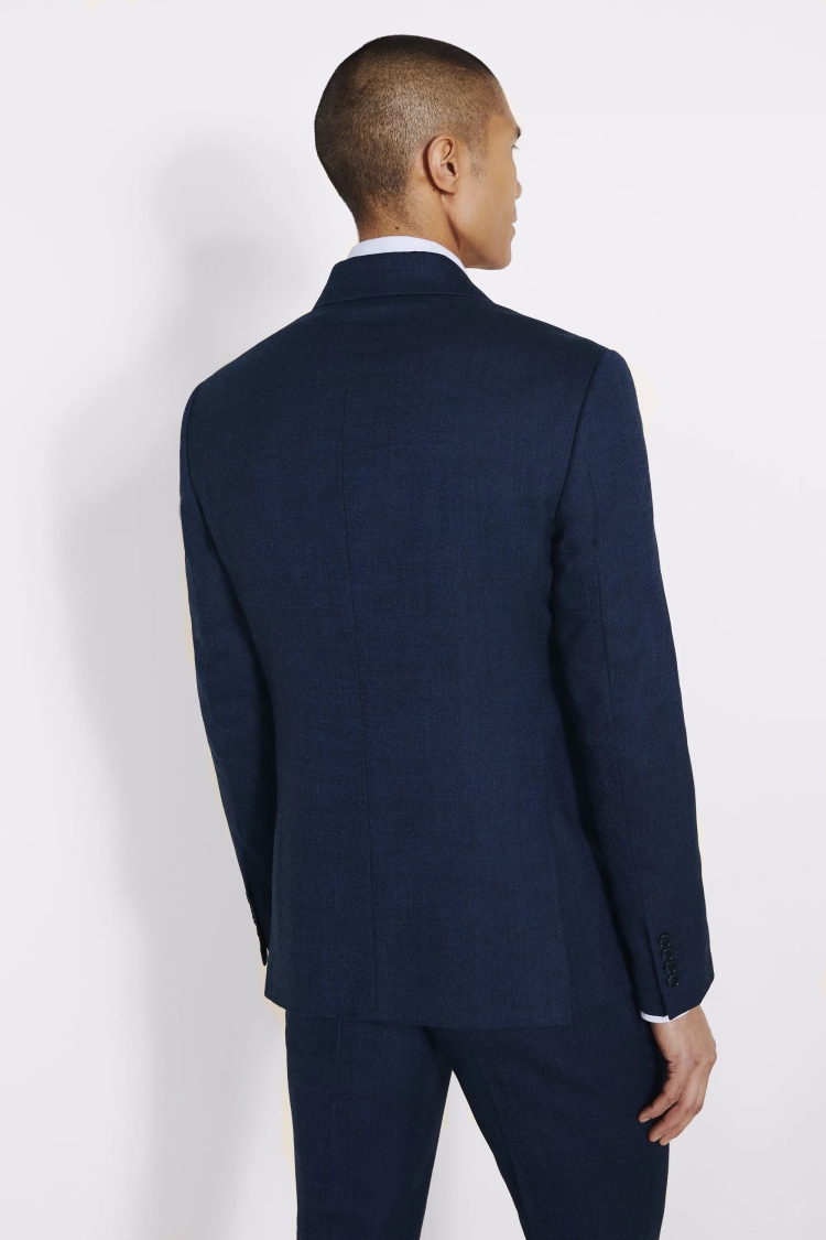 Slim Fit Blue Twisted Jacket