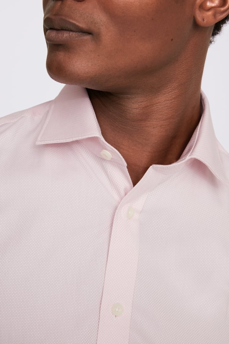 Tailored Fit Pink Dobby Shirt