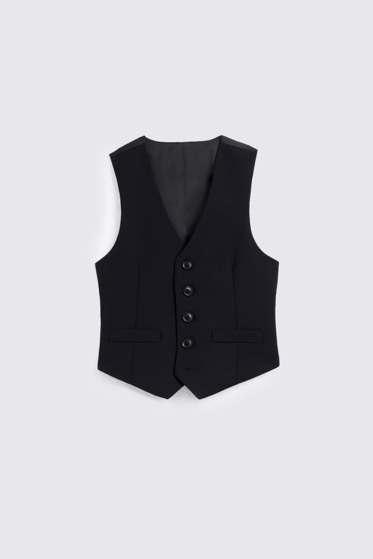 Boys Black Performance Waistcoat