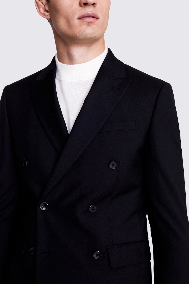 Slim Fit Black Stretch Jacket