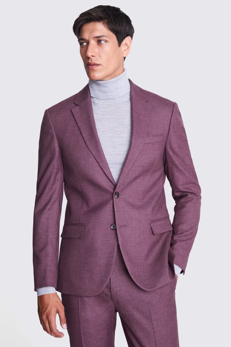 Slim Fit Mulberry Flannel Suit