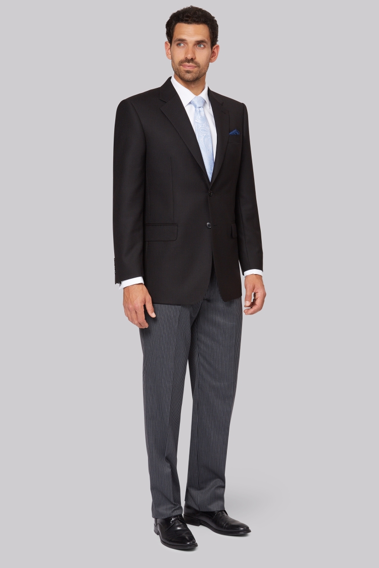 Regular Fit Black Notch Lapel Masons Jacket | Buy Online at Moss