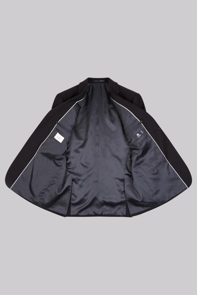Regular Fit Black Notch Lapel Masons Jacket 