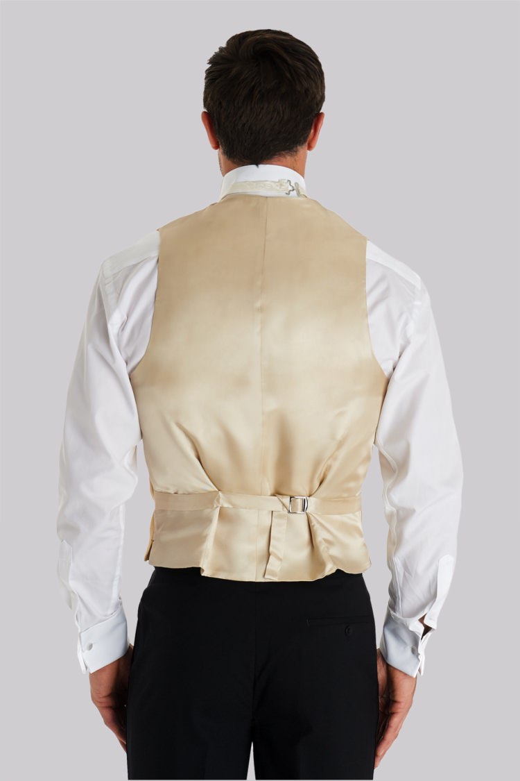 Covent Garden Tailored Fit Beige Linen Waistcoat 