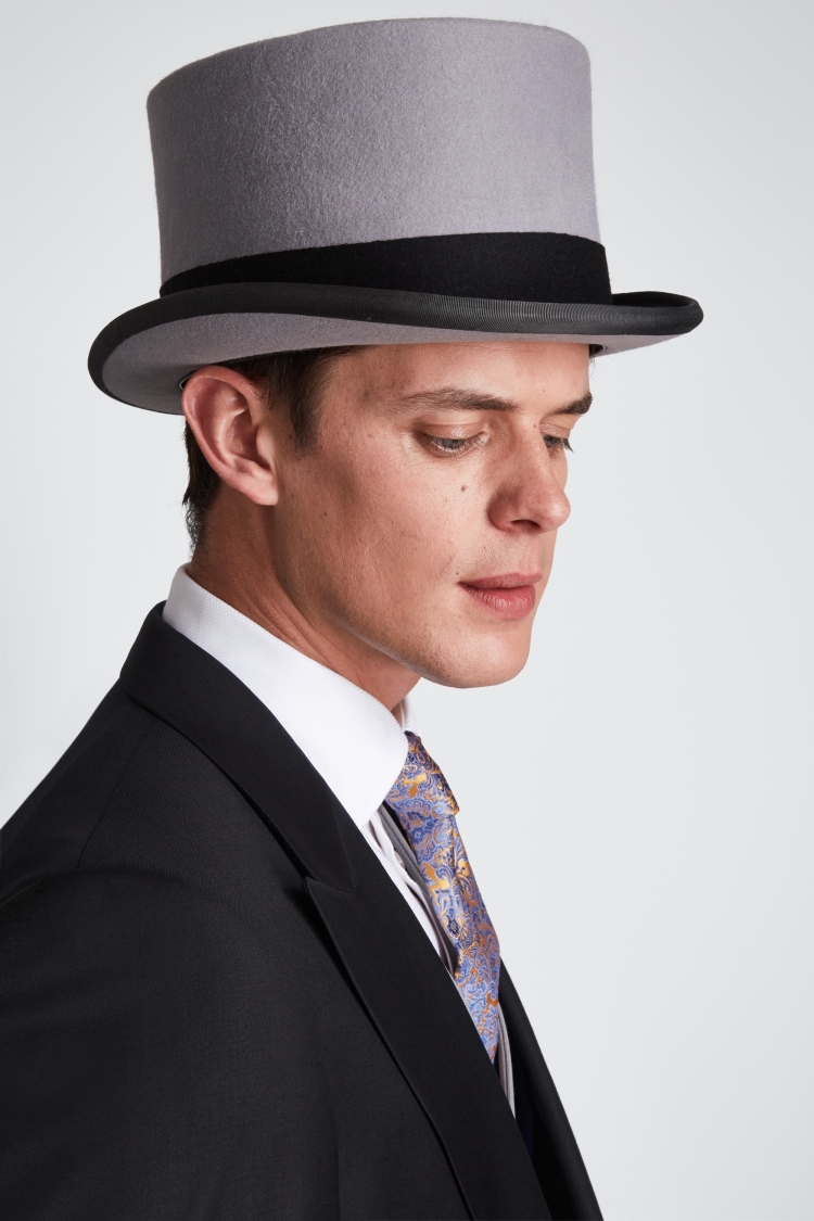 Black Traditional 5 Top Hat - Wool Felt