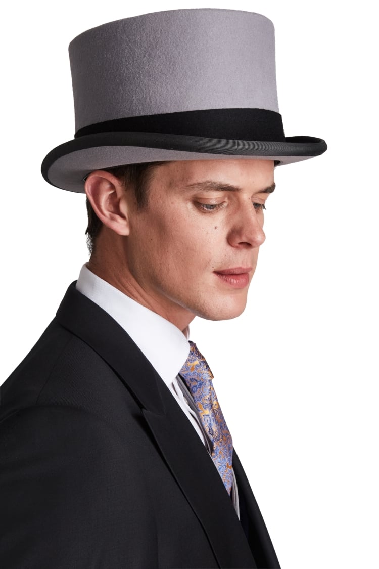 Grey Ascot Fur Top Hat