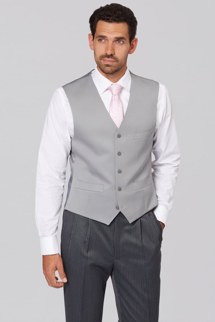 Regular Fit Dove Grey Morningwear Waistcoat 