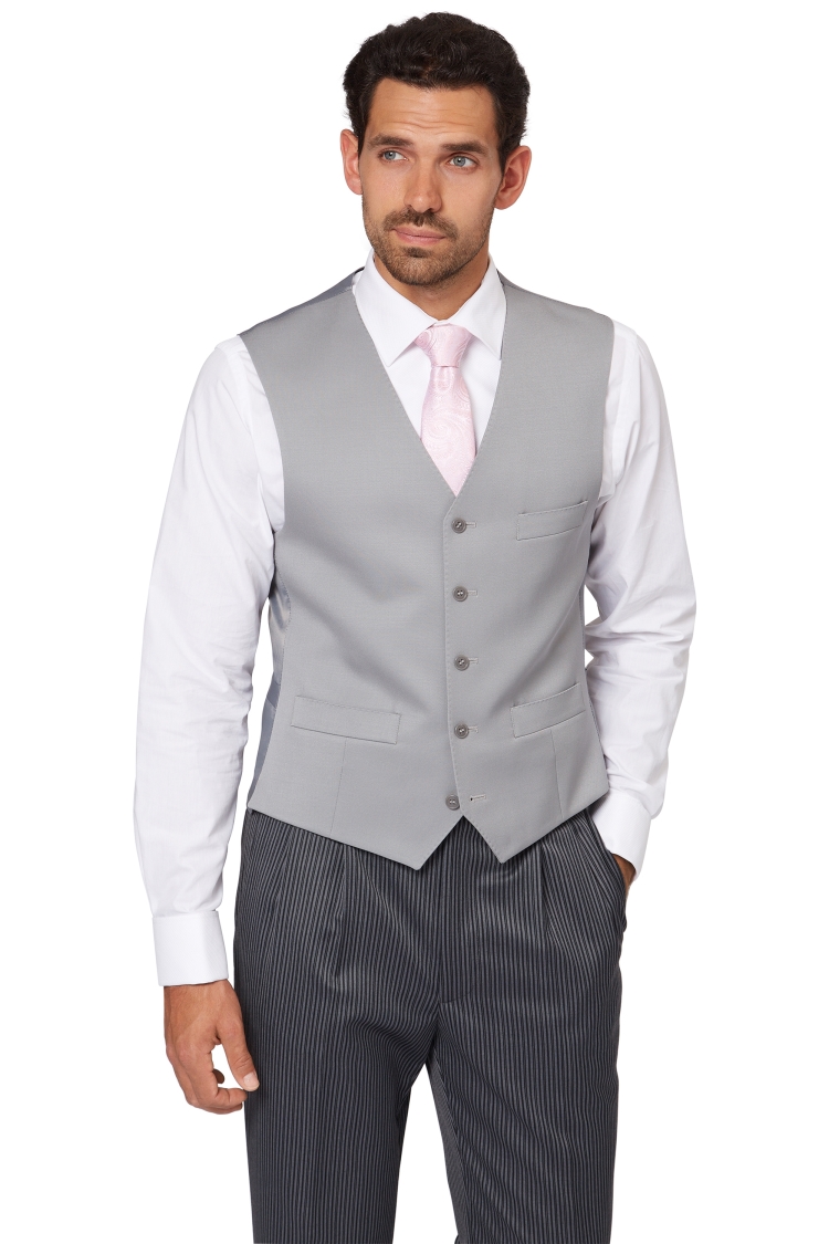 Regular Fit Dove Grey Morningwear Vest 