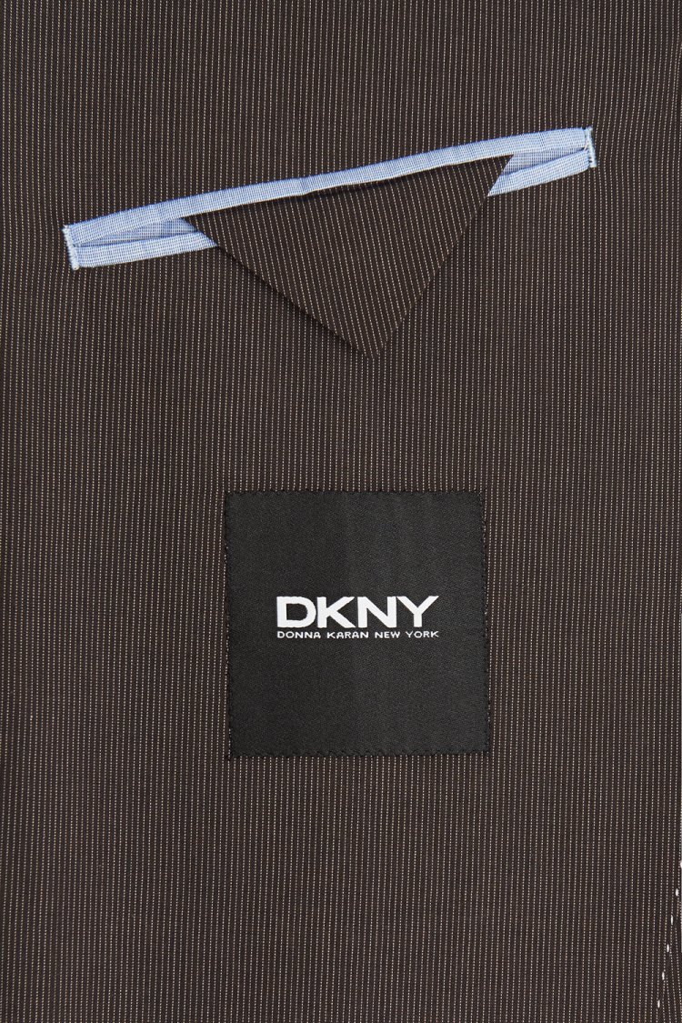 DKNY Slim Fit Brown Stripe Jacket