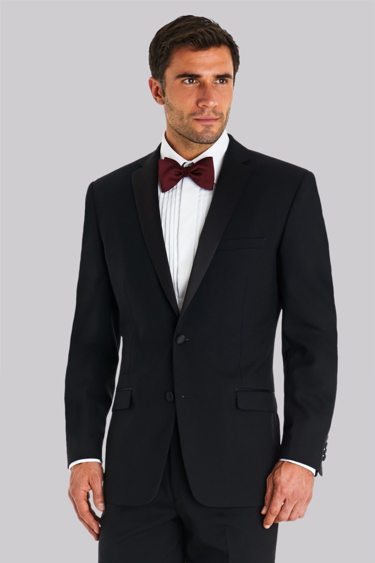 Moss Bros Tailored Fit Black Dinner Jacket